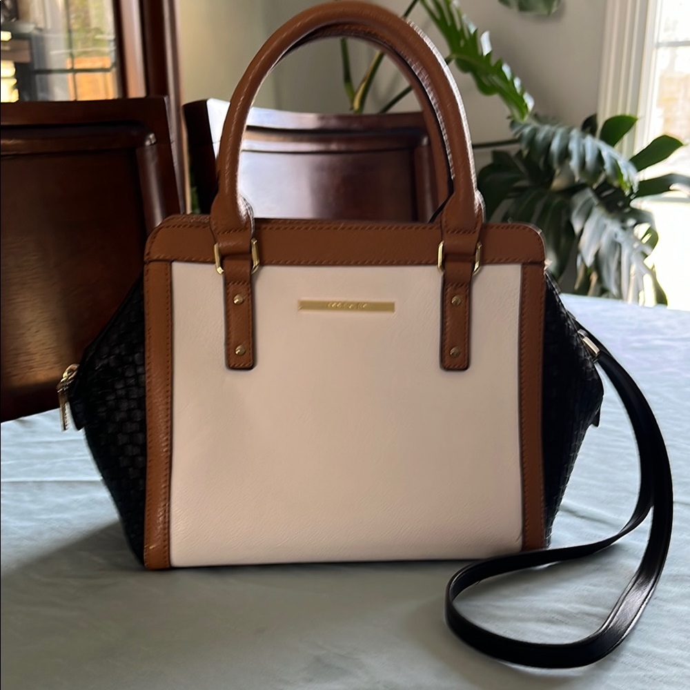 Anne Klein Black and White Satchel with Elegant Design - Picture 6 of 15